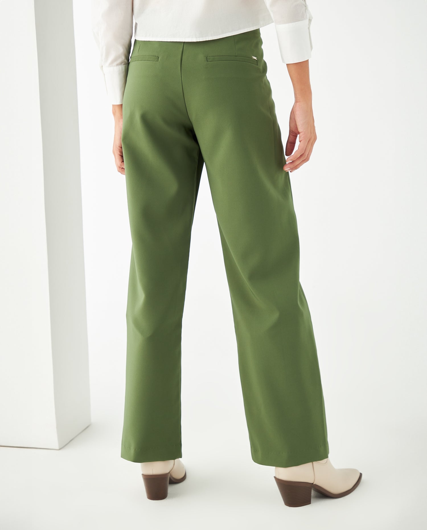 Pantalón clásico de color para mujer - Verde