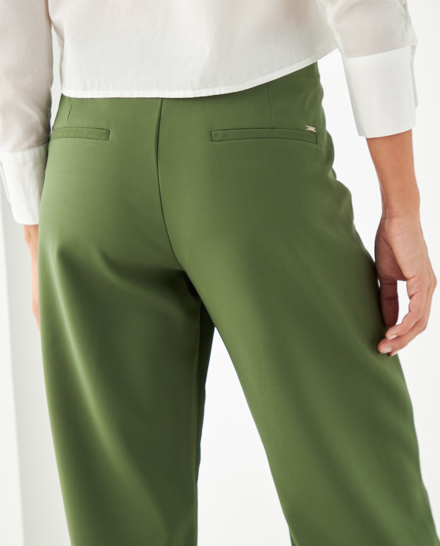 Pantalón clásico de color para mujer - Verde