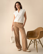 Pantalón de bota recta para mujer - Café