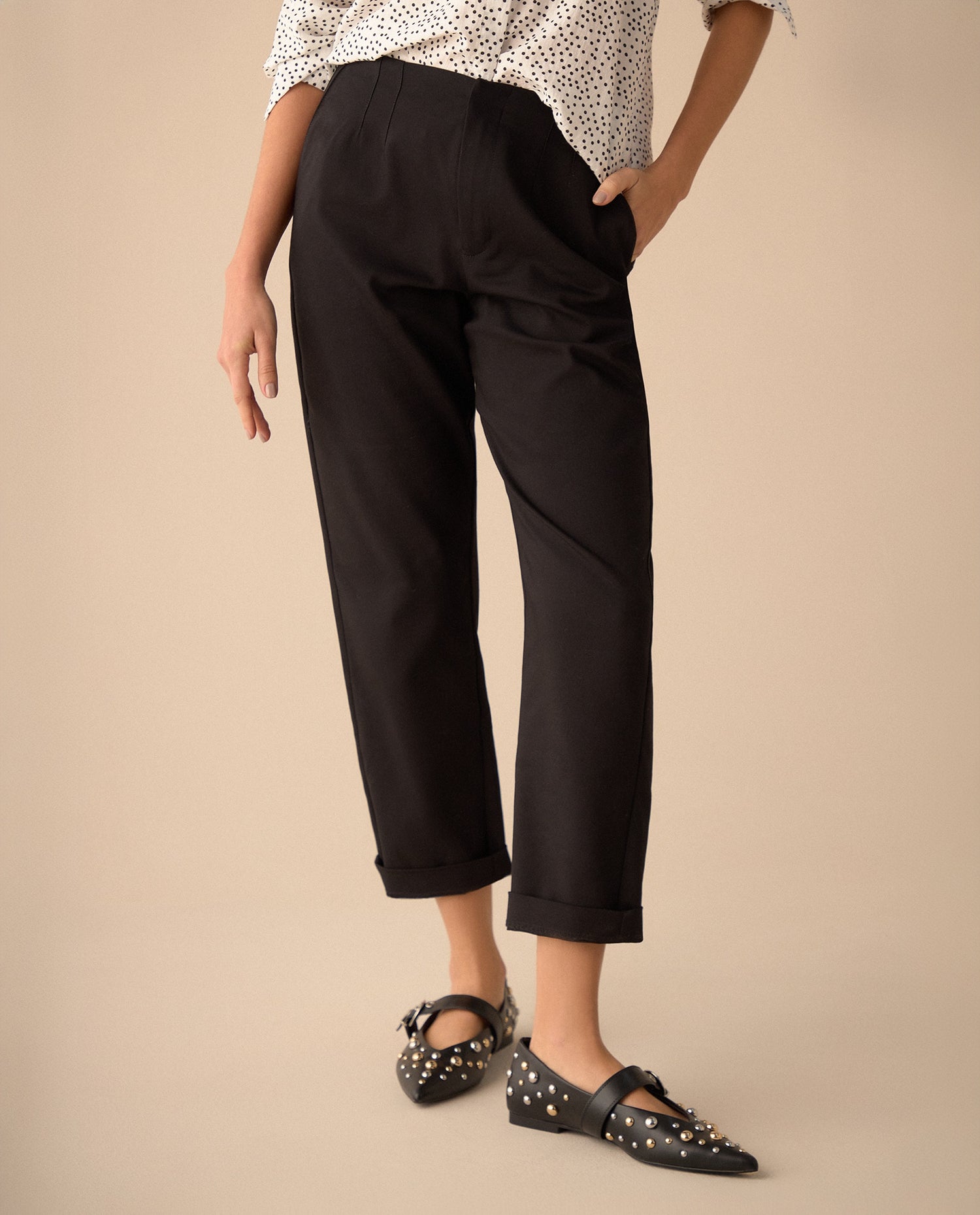 Pantalón bota recta para mujer - Negro