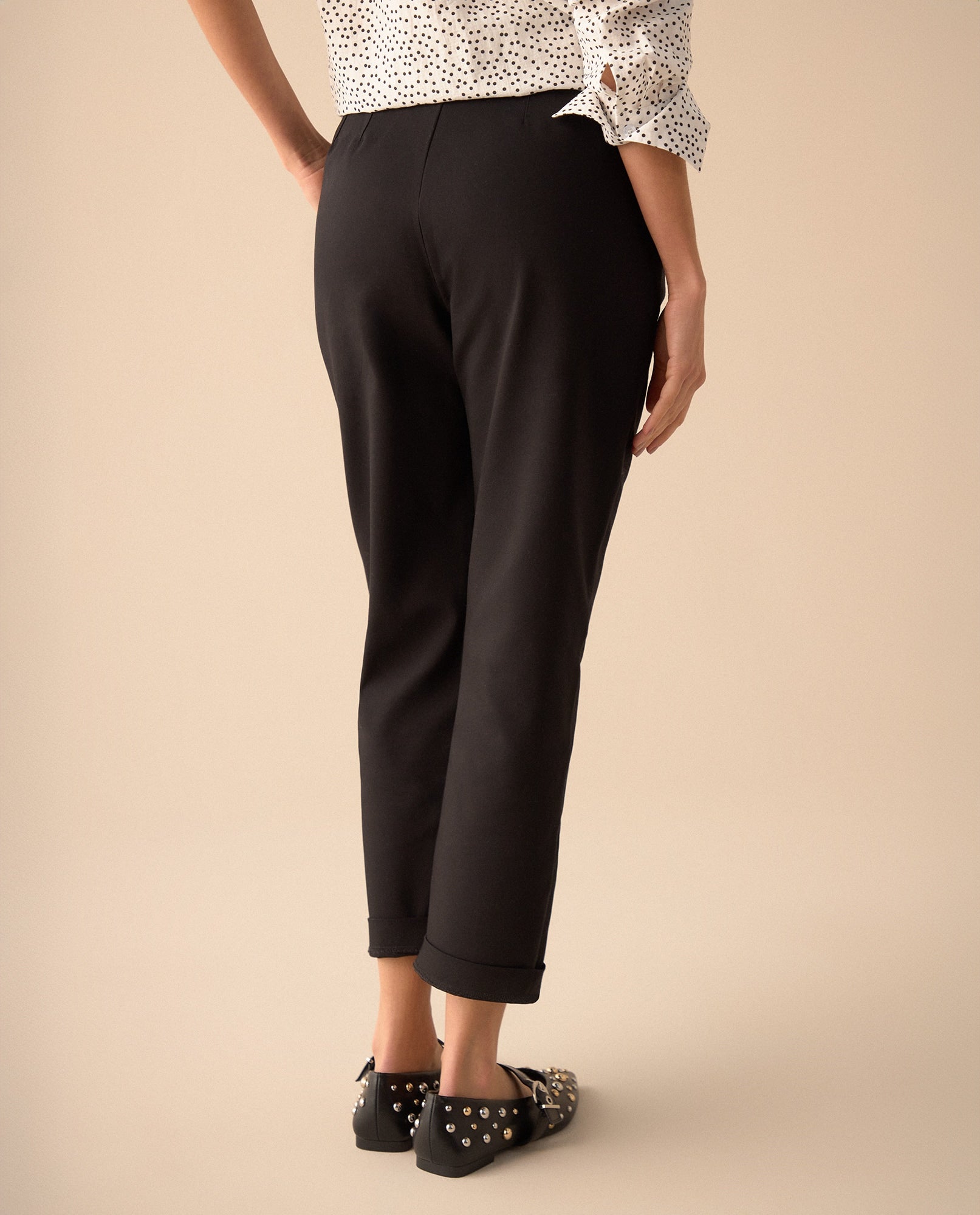 Pantalón bota recta para mujer - Negro 34_431G006_NEG190303_4