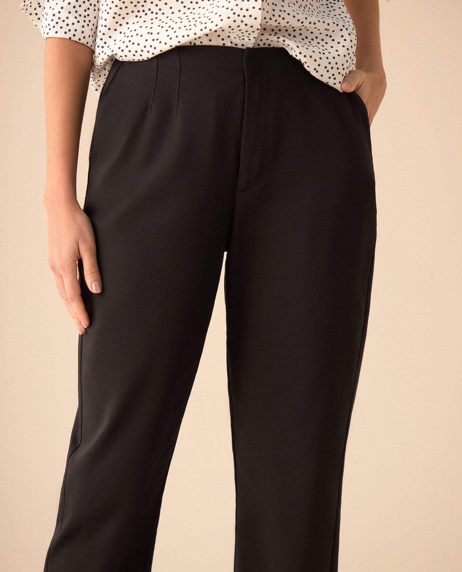 Pantalón bota recta para mujer - Negro