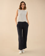 Pantalón con cortes en frente para mujer - Azul