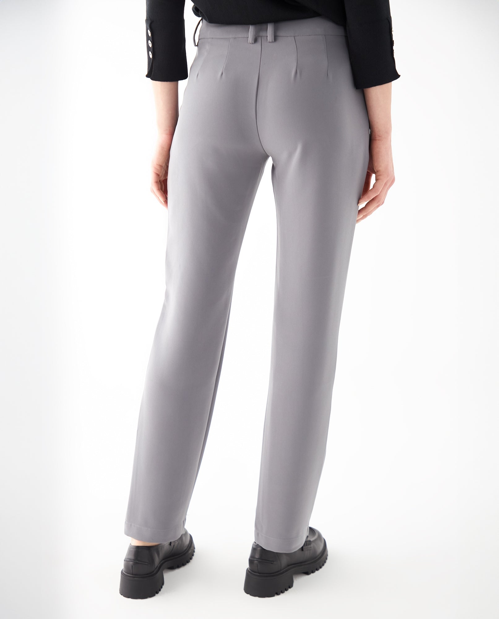 Pantalón de bota recta para mujer - Gris 34_432F001_GRI180403_4