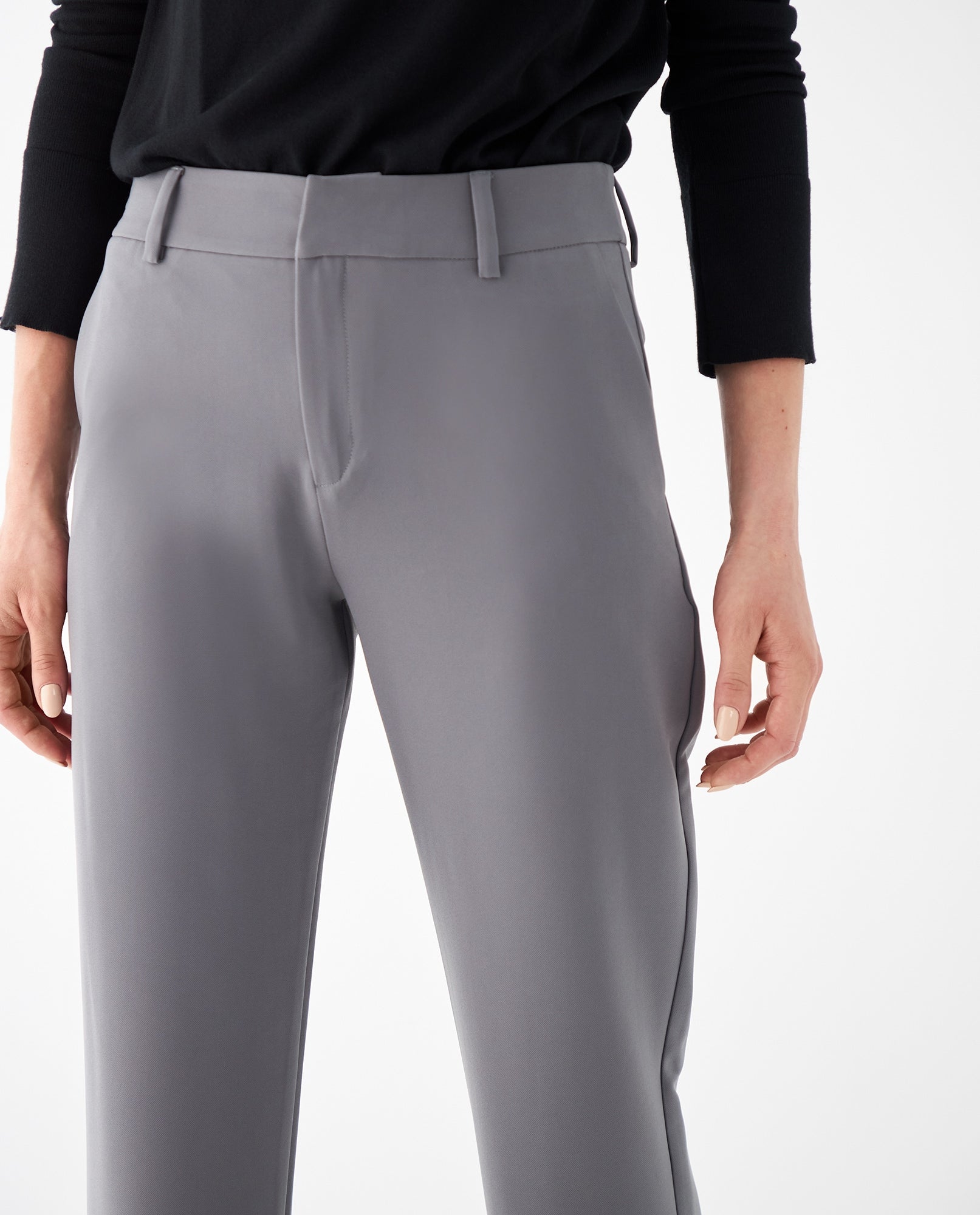 Pantalón de bota recta para mujer - Gris 34_432F001_GRI180403_5