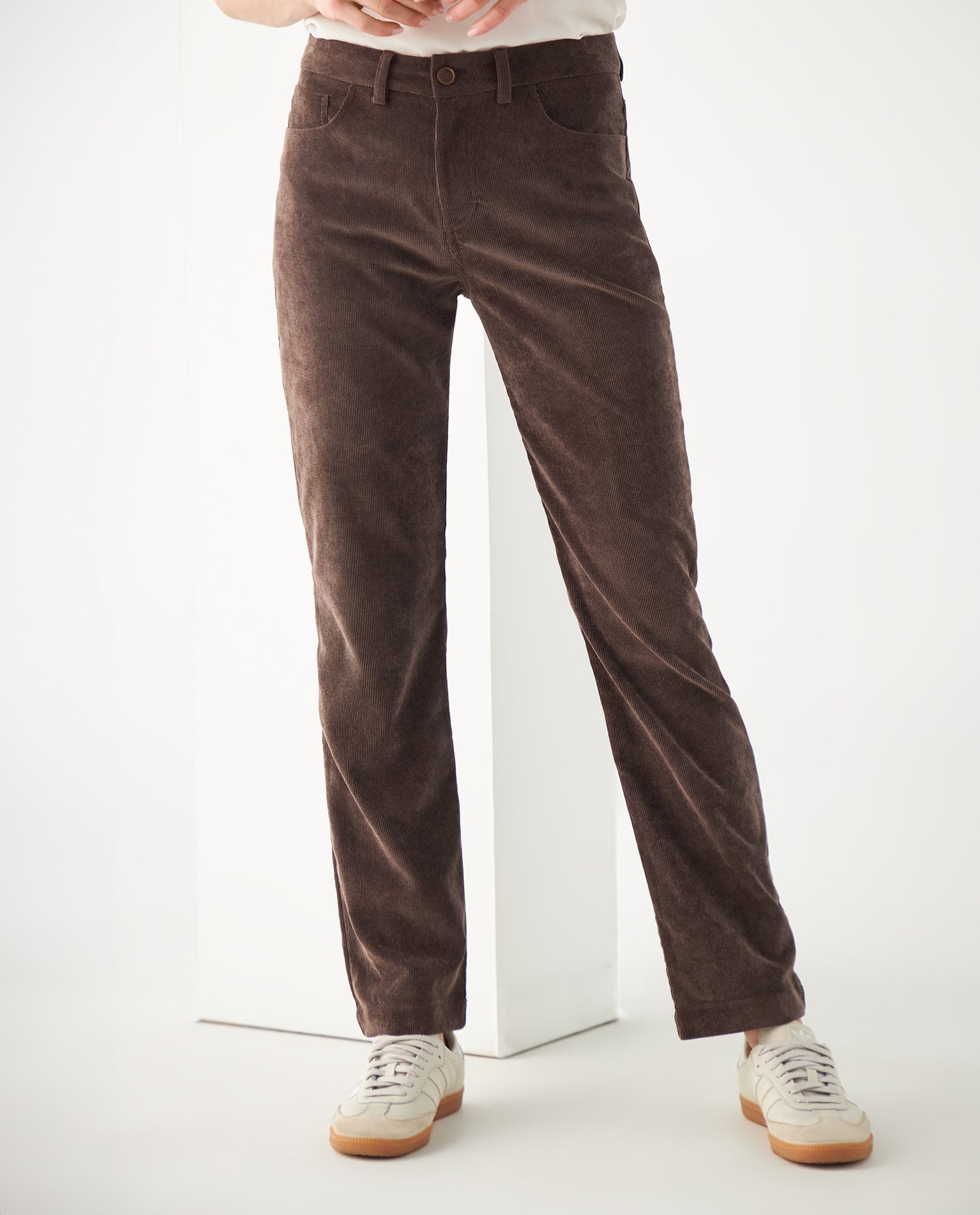 Pantalón en corduroy para mujer - Café