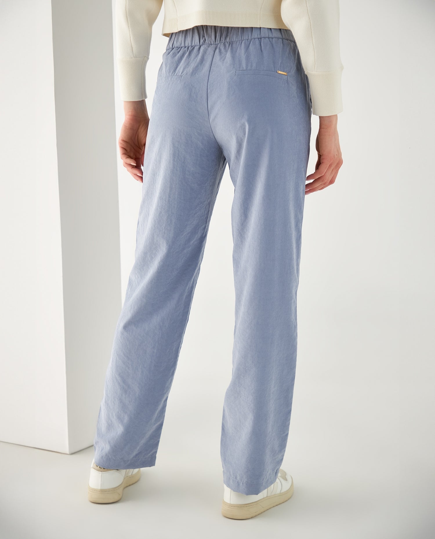 Pantalón de bota recta fluida para mujer - Azul