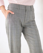 Pantalón con diseño a cuadros para mujer - Negro