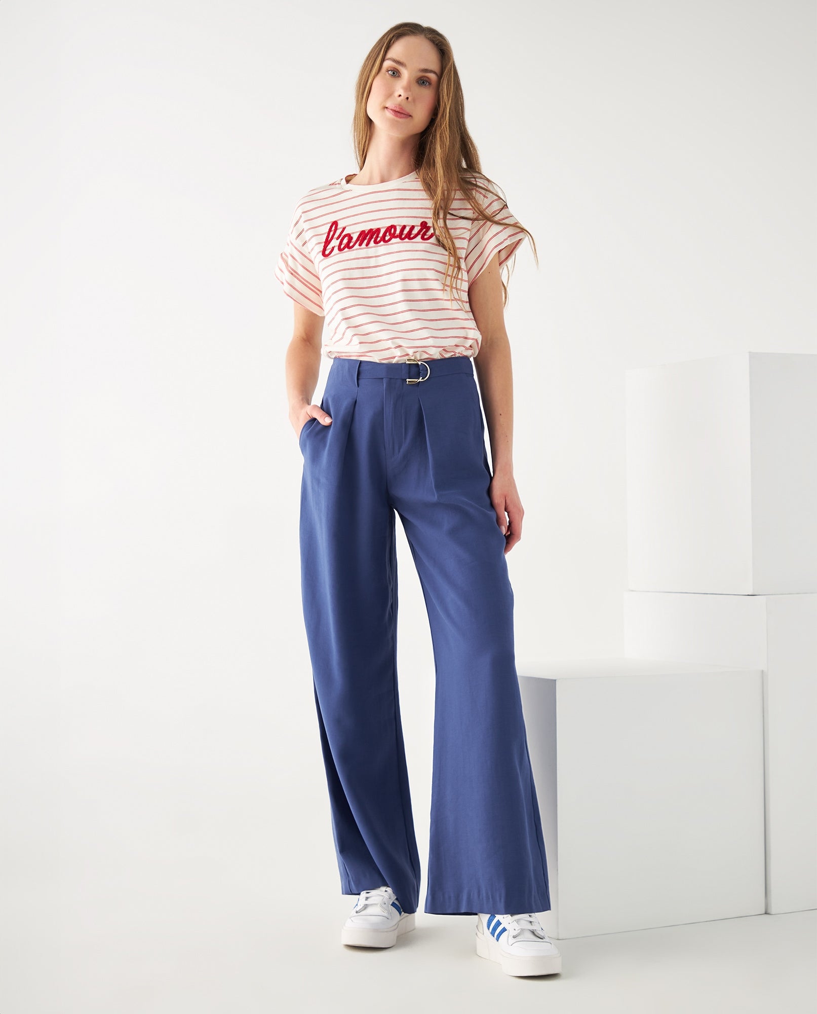Pantalón elegante para mujer - Azul 34_432F017_AZU194029_0