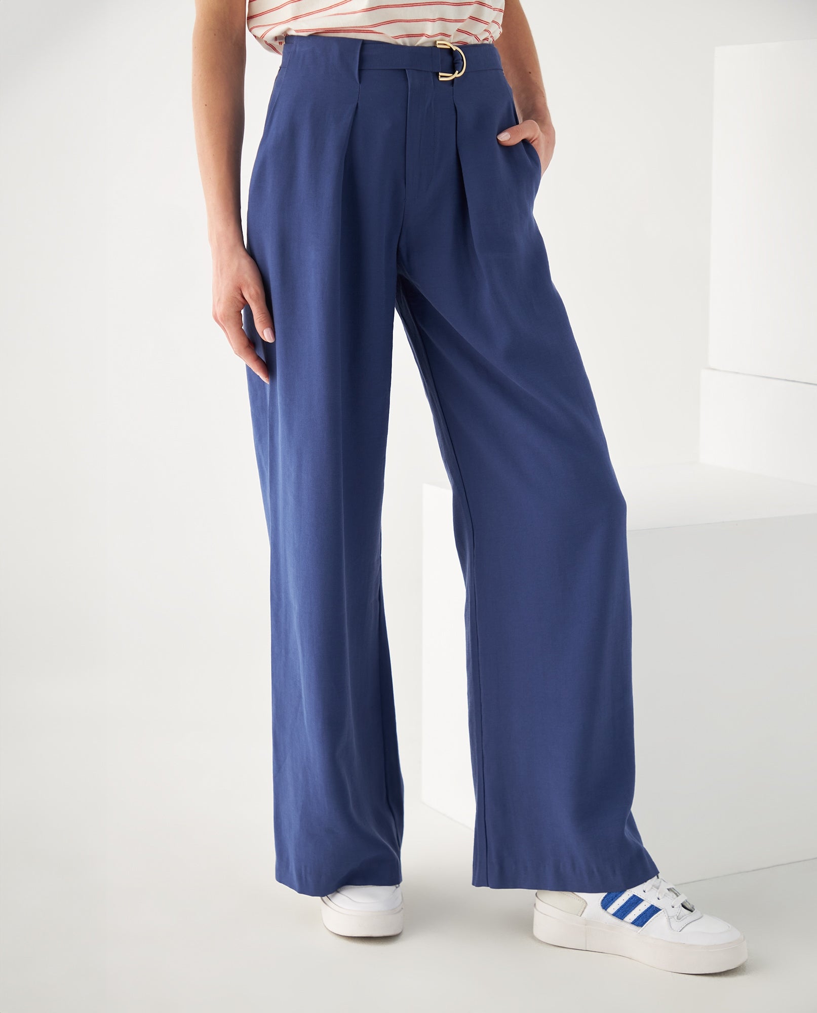 Pantalón elegante para mujer - Azul 34_432F017_AZU194029_3