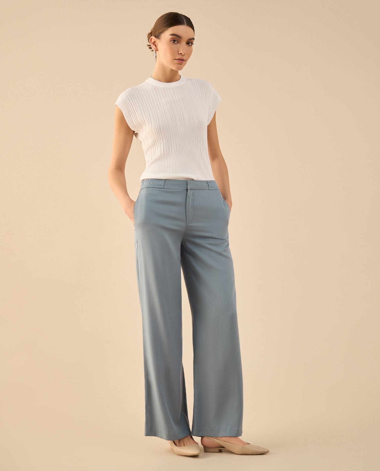 Pantalón elegante para mujer - Azul