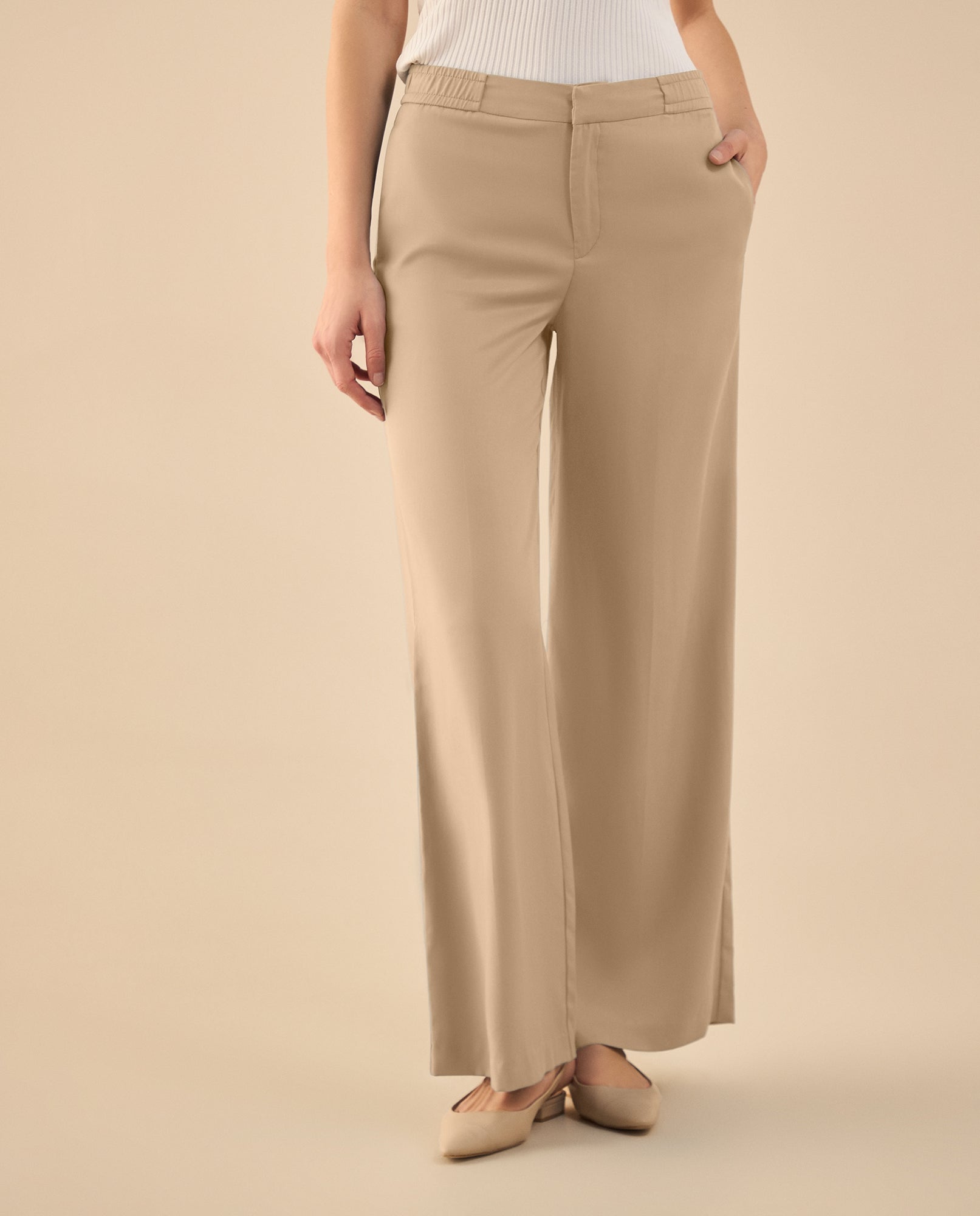 Pantalón elegante para mujer - Crudo 34_432G004_CRU141106_3