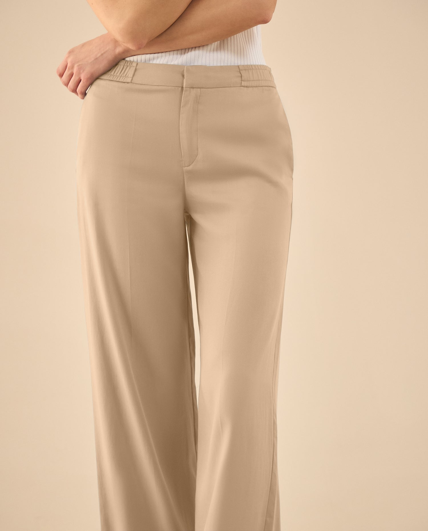 Pantalón elegante para mujer - Crudo