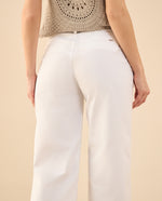 Pantalón elegante bota recta para mujer - Blanco