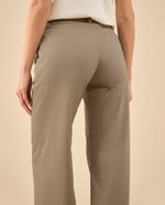 Pantalón elegante bota recta para mujer - Café