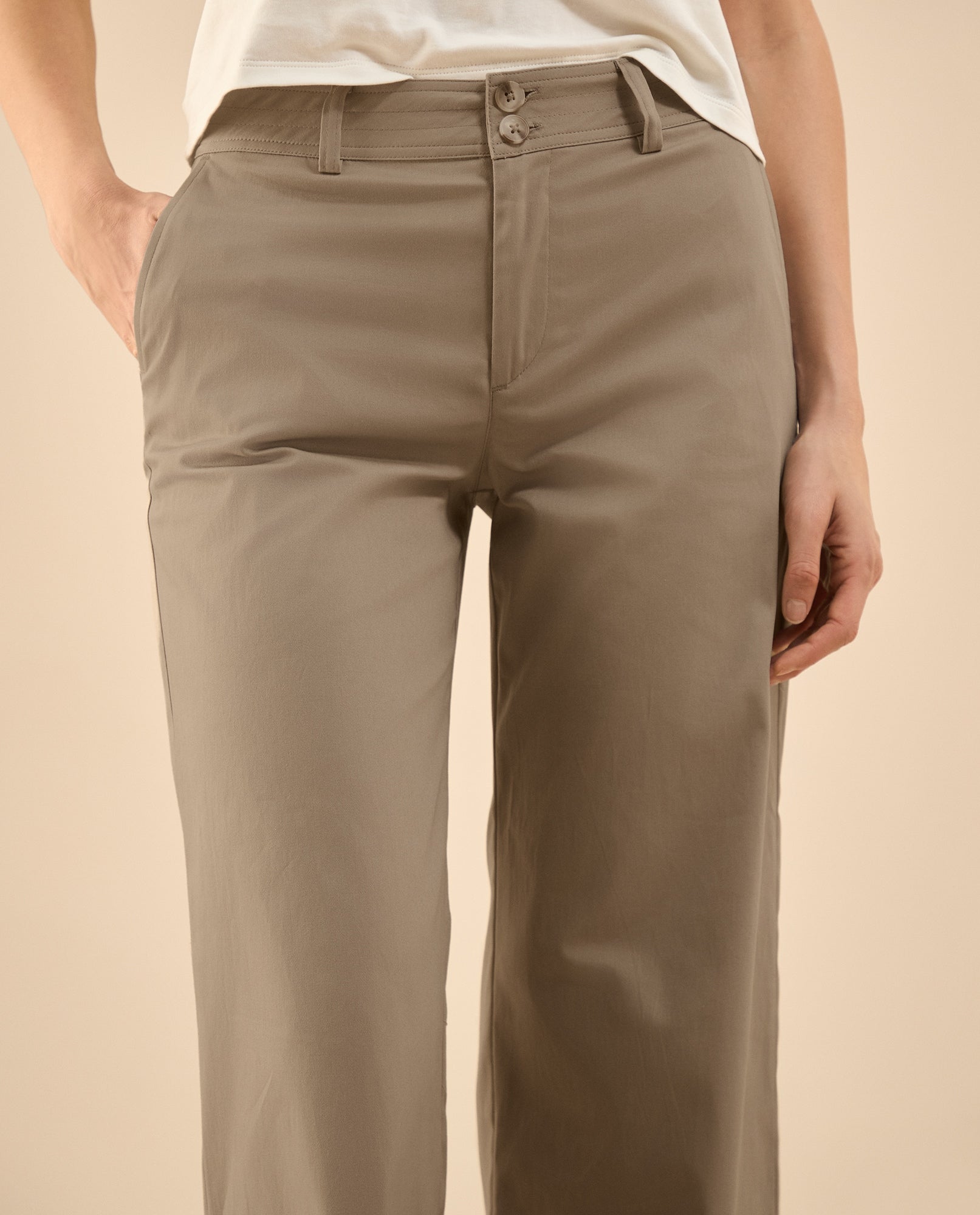 Pantalón elegante bota recta para mujer - Café 34_432G006_CAF171320_6