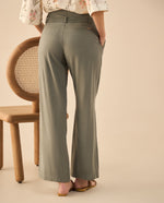 Pantalón clásico bota recta para mujer - Verde