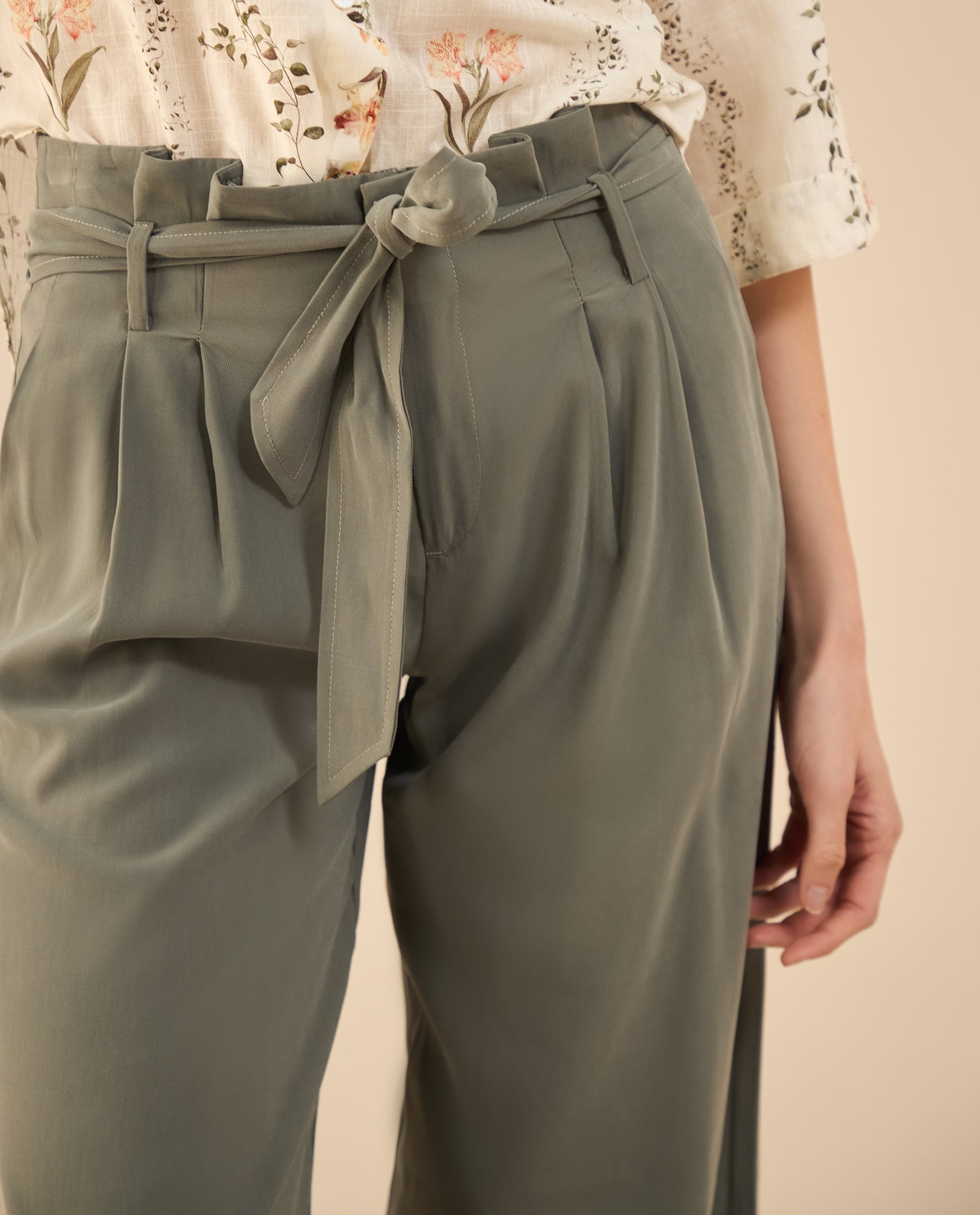 Pantalón clásico bota recta para mujer - Verde