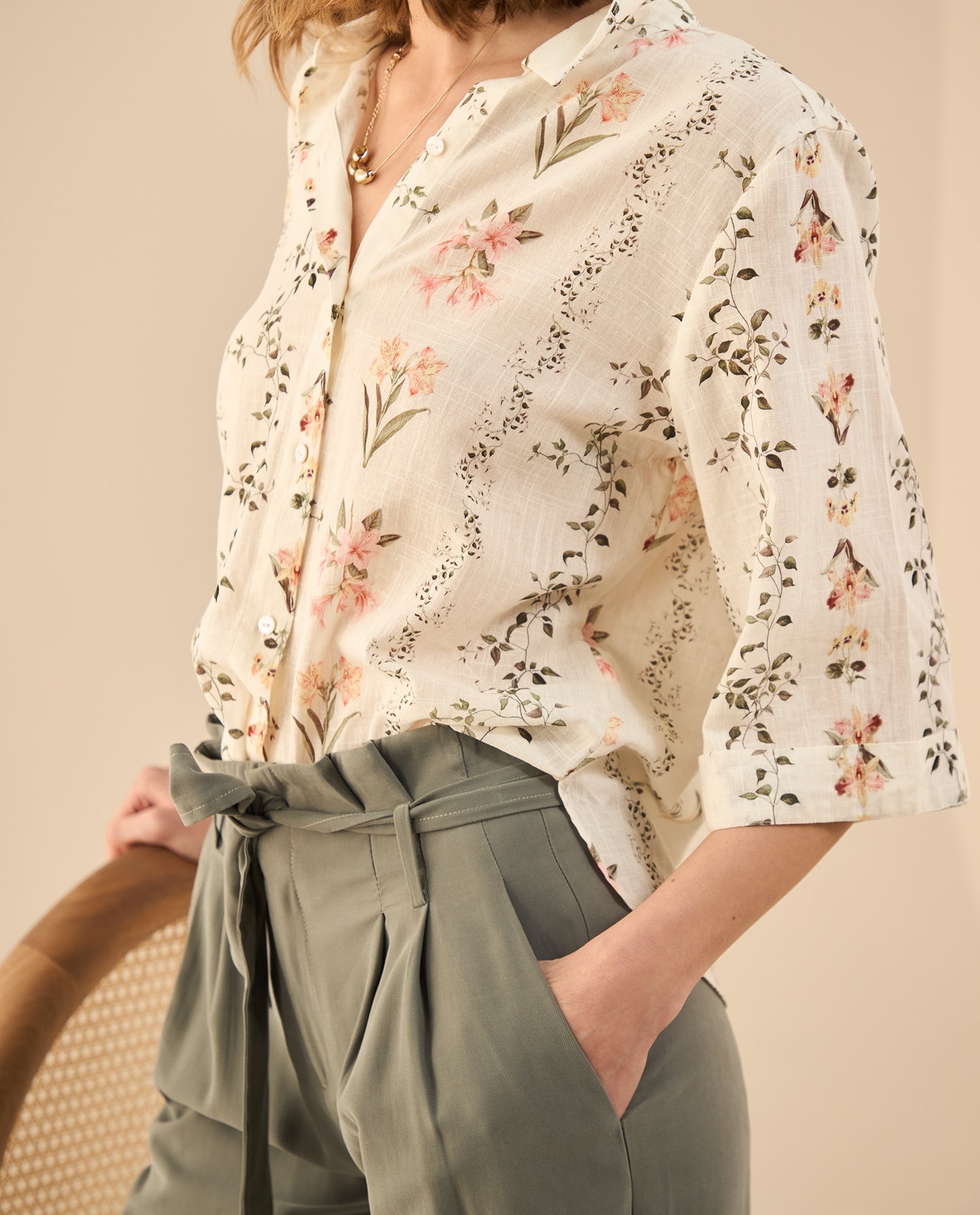 Pantalón clásico bota recta para mujer - Verde