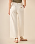 Pantalón de silueta amplia para mujer  - Crudo