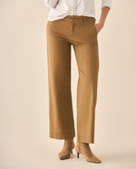 Pantalón clásico recto para mujer - Café