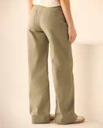 Pantalón clásico silueta recta para mujer  - Verde
