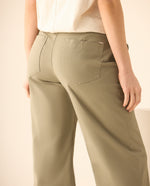 Pantalón clásico silueta recta para mujer  - Verde