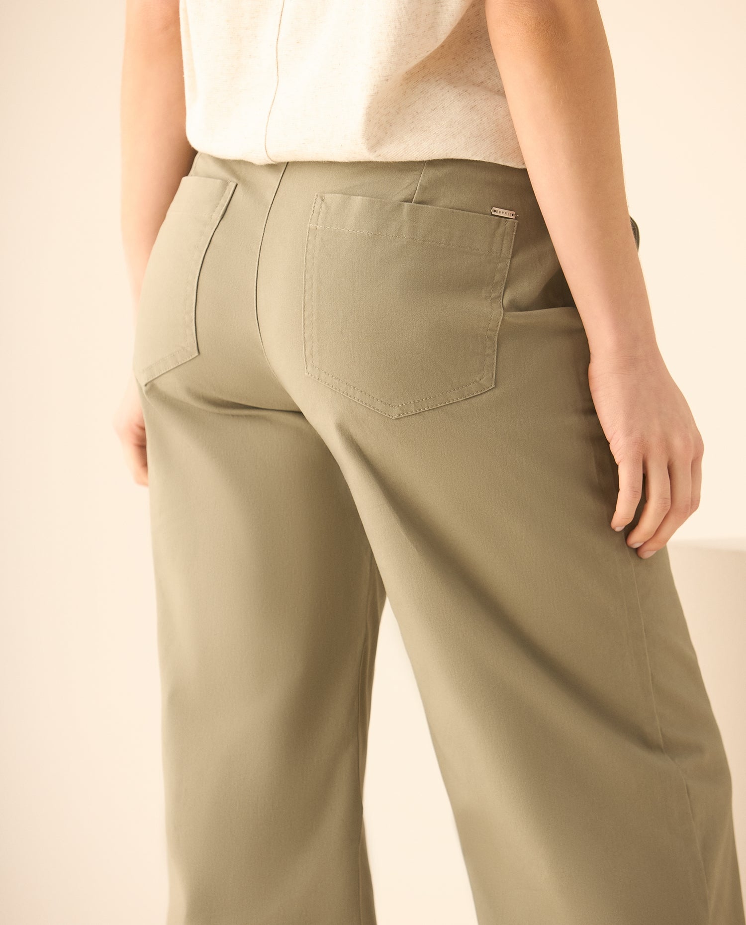 Pantalón clásico silueta recta para mujer  - Verde