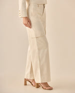 Pantalón tipo cargo para mujer - Crudo
