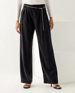 Pantalón con bolsillos laterales para mujer - Negro