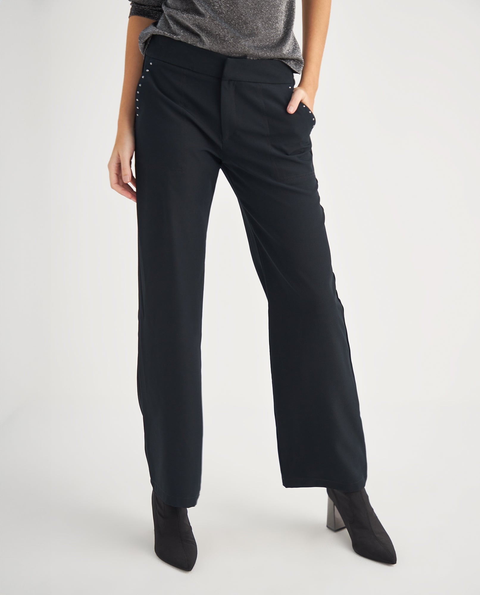 Pantalón de bota recta para mujer - Negro 34_439F000_NEG190303_3