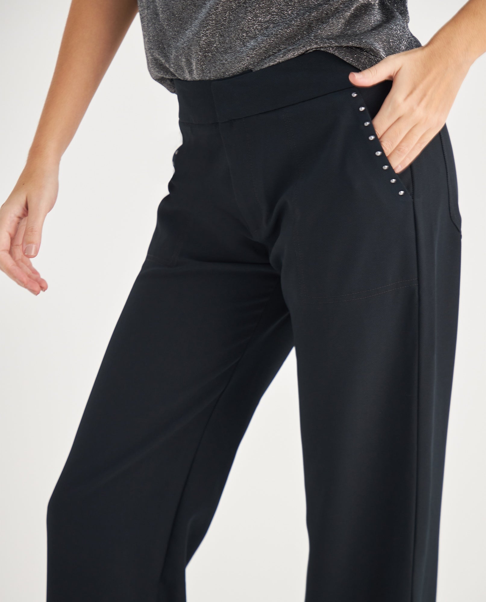 Pantalón de bota recta para mujer - Negro 34_439F000_NEG190303_5