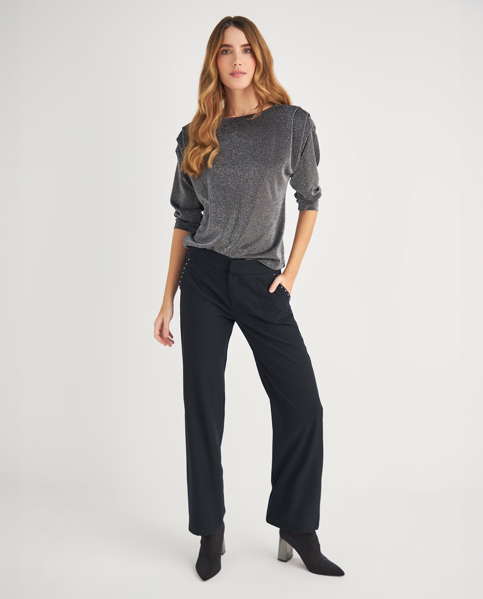 Pantalón de bota recta para mujer - Negro 34_439F000_NEG190303_6