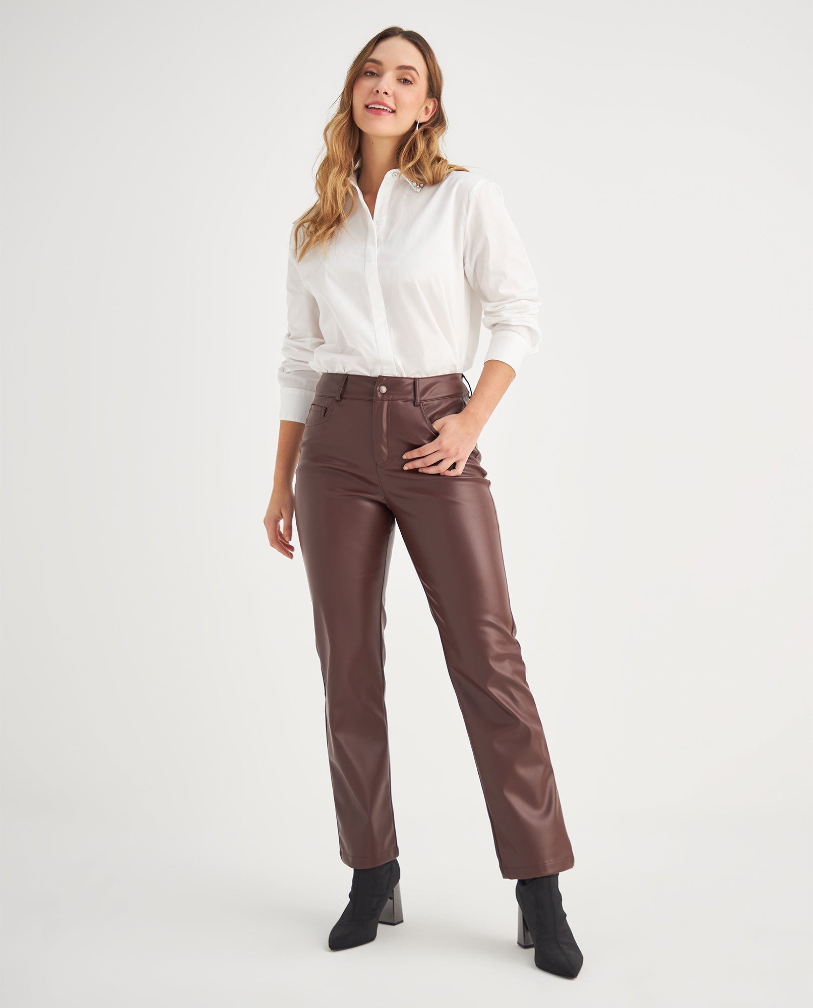 Pantalón con cinco bolsillos para mujer - Morado 34_439F001_MOR191518_0