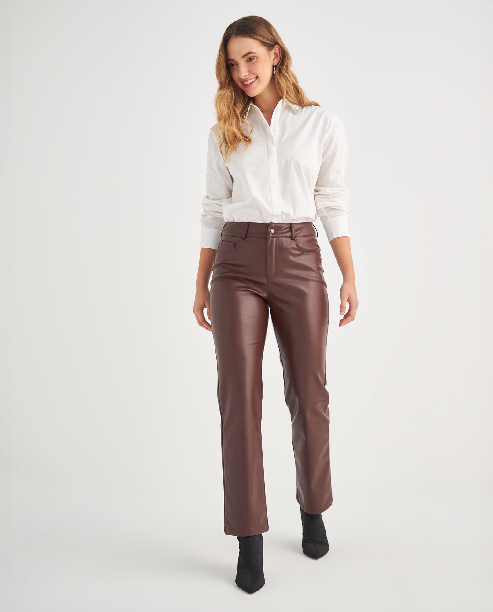 Pantalón con cinco bolsillos para mujer - Morado 34_439F001_MOR191518_6