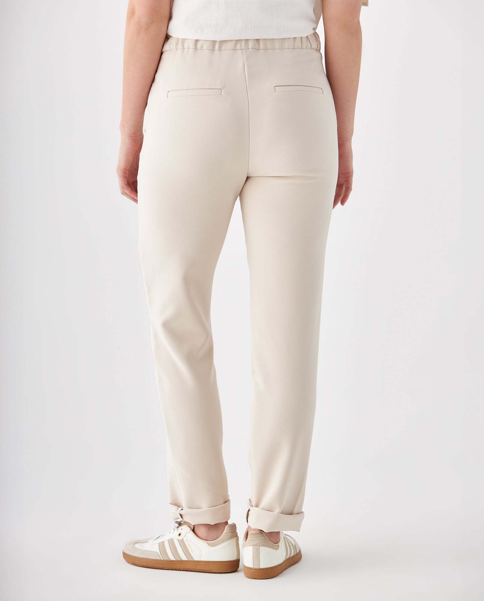Pantalón con ruedo con guardapolvo para mujer - Gris 34_439F005_GRI140000_4