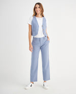 Pantalón clásico recto para mujer - Azul