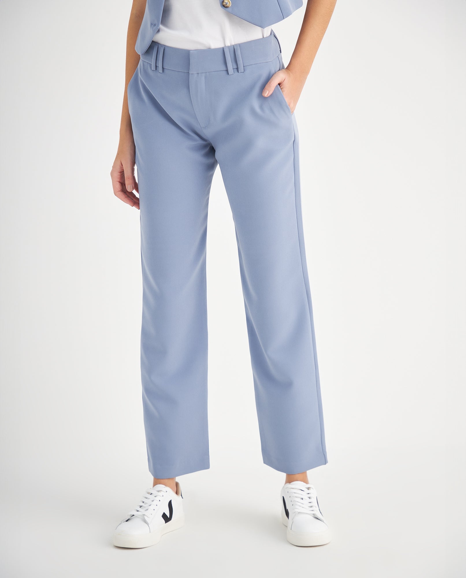 Pantalón clásico recto para mujer - Azul 34_439F006_AZU193923_3