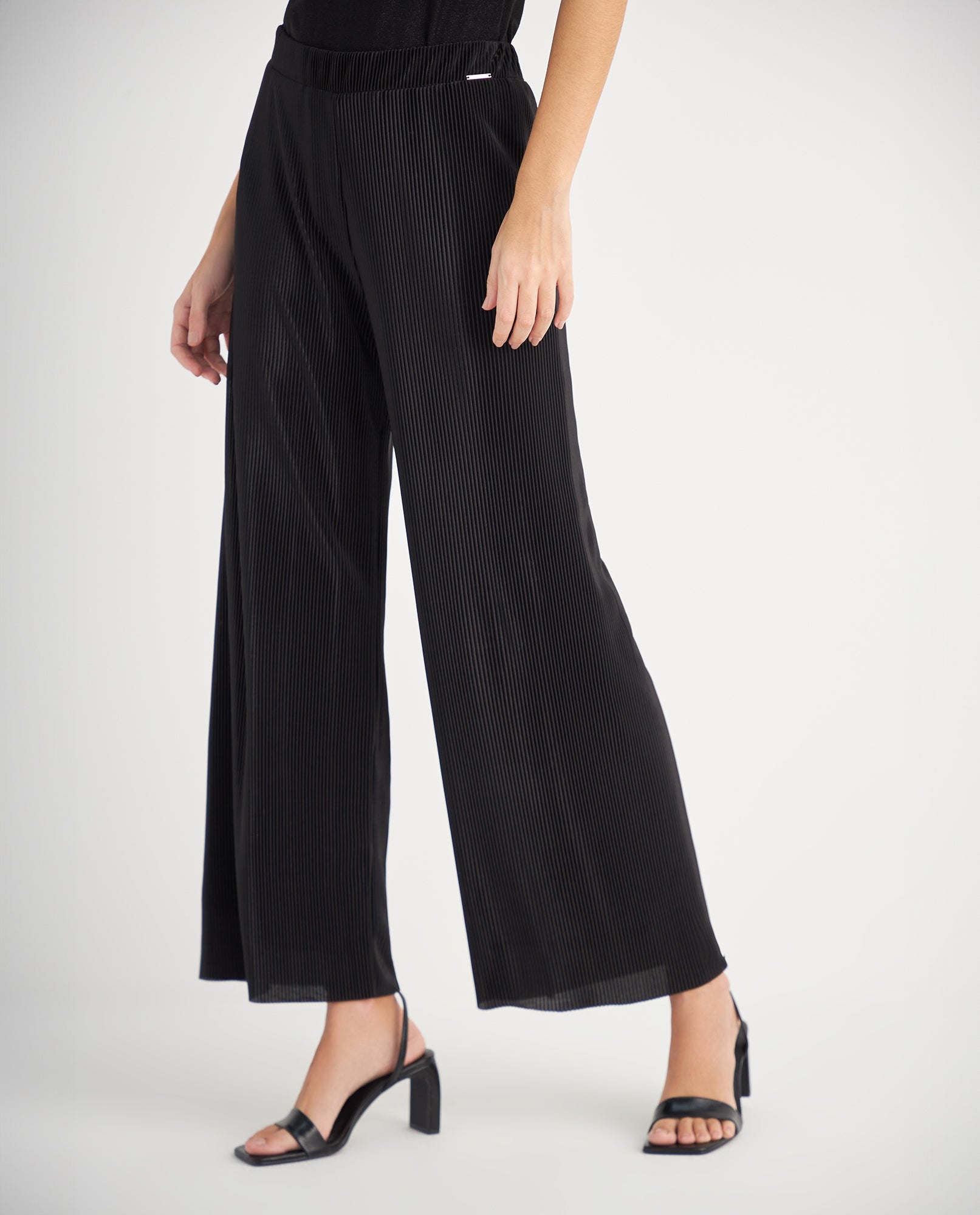 Pantalón de pretina elástica para mujer - Negro 34_439F007_NEG190303_3