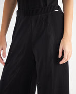 Pantalón de pretina elástica para mujer - Negro