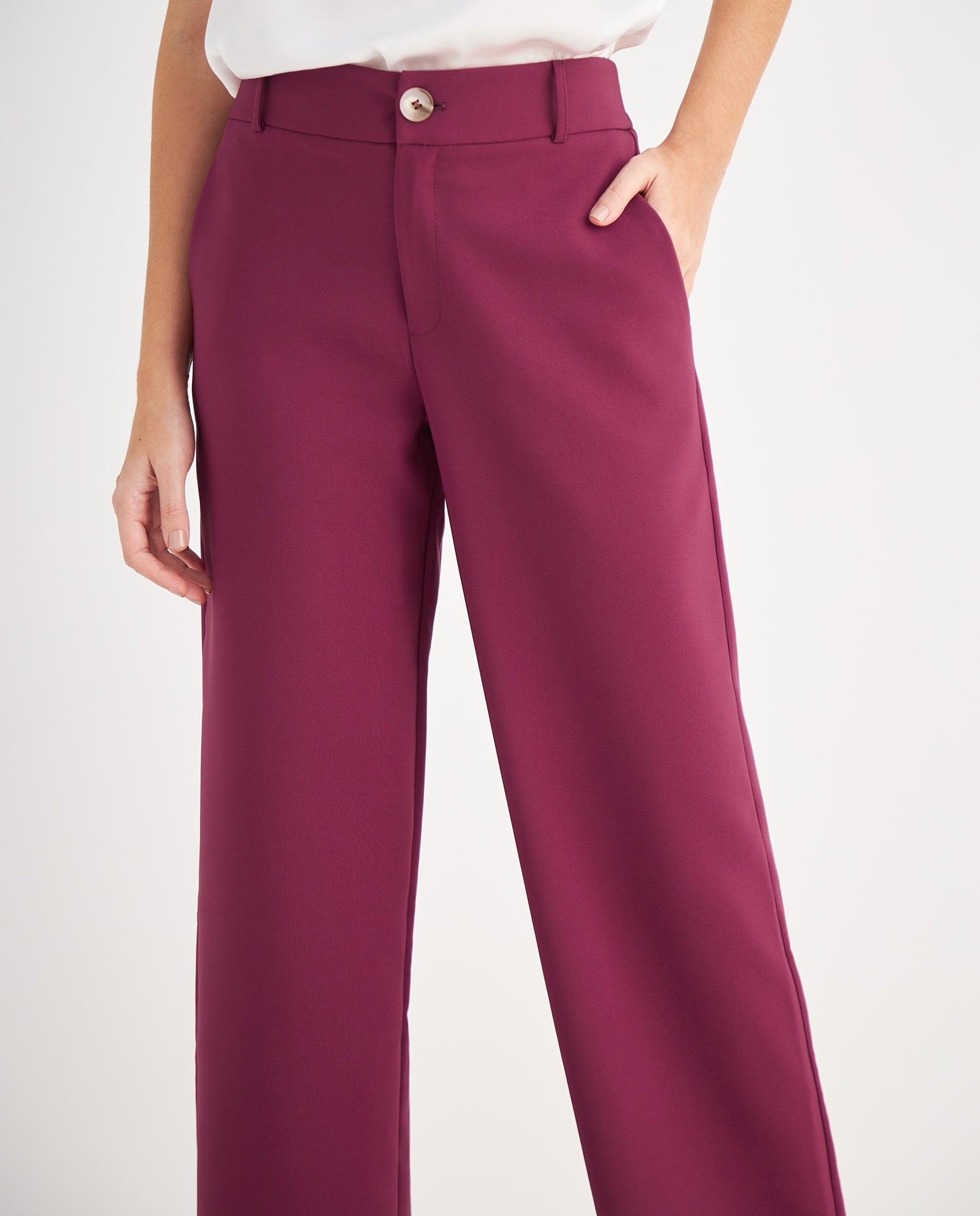 Pantalón de bota recta para mujer - Morado