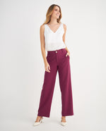 Pantalón de bota recta para mujer - Morado