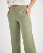 Pantalón de tela fluida - Verde