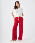 Pantalón elegante para mujer - Rojo