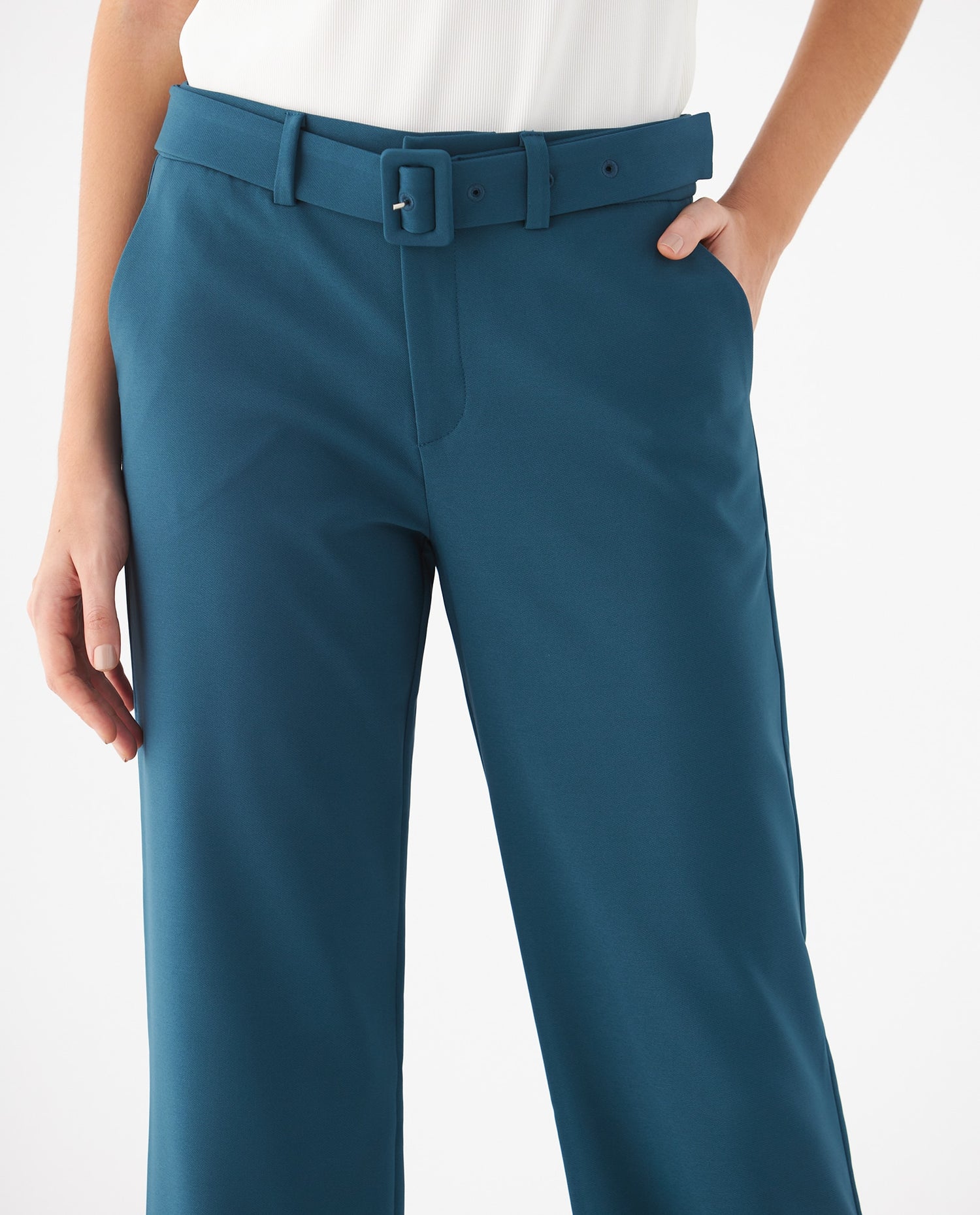 Pantalón recto para mujer - Verde
