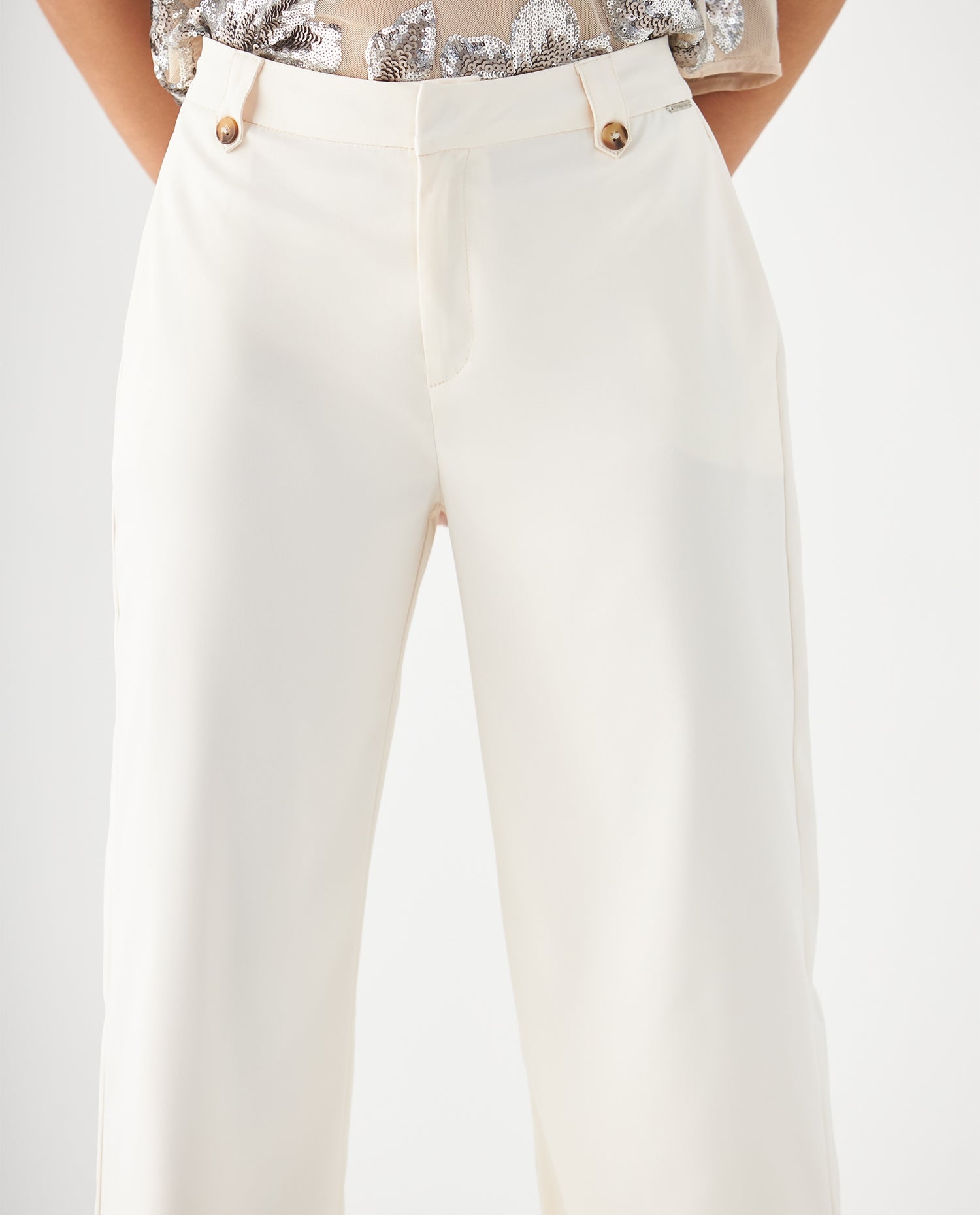 Pantalón bota recta para mujer - Crudo