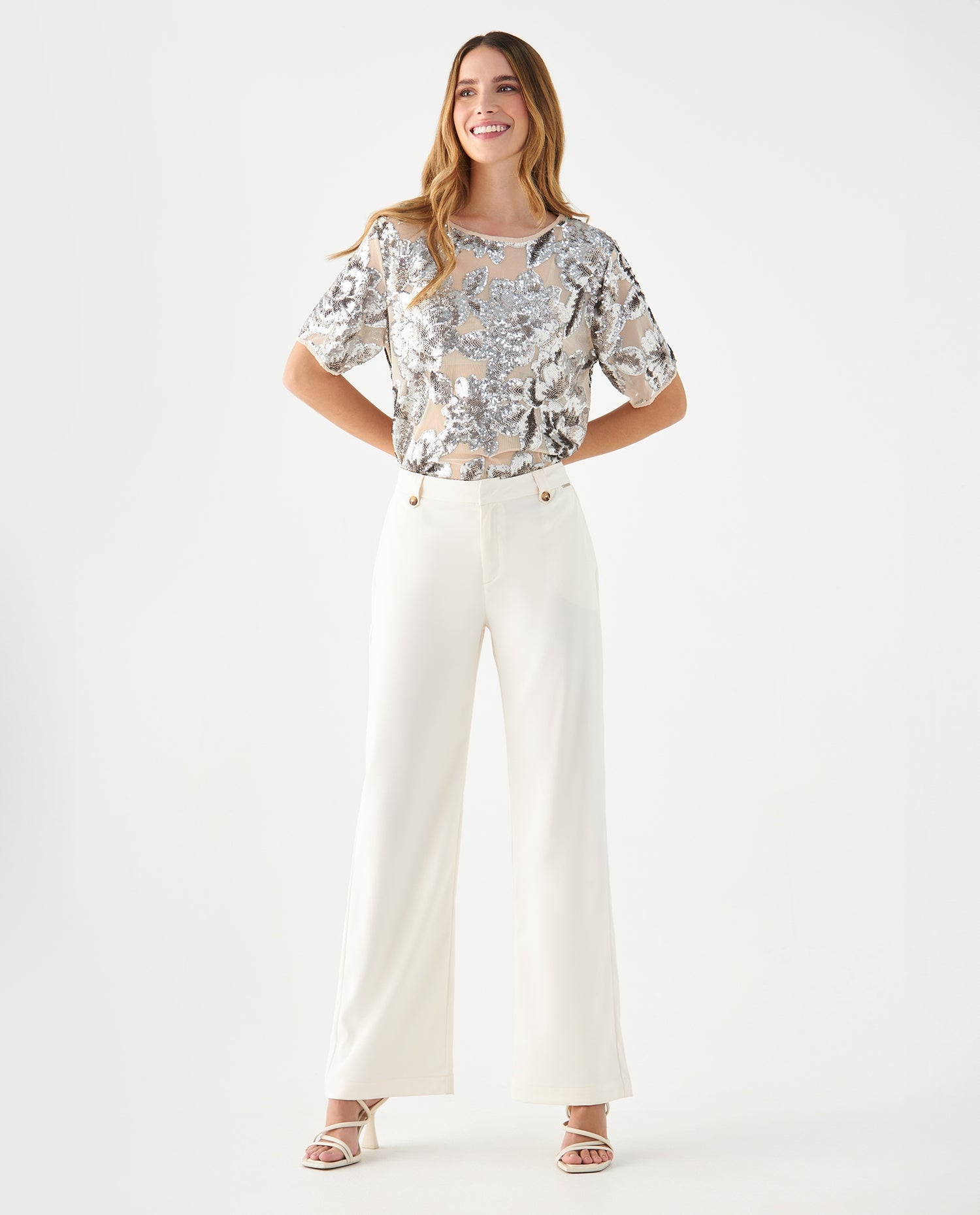 Pantalón bota recta para mujer - Crudo