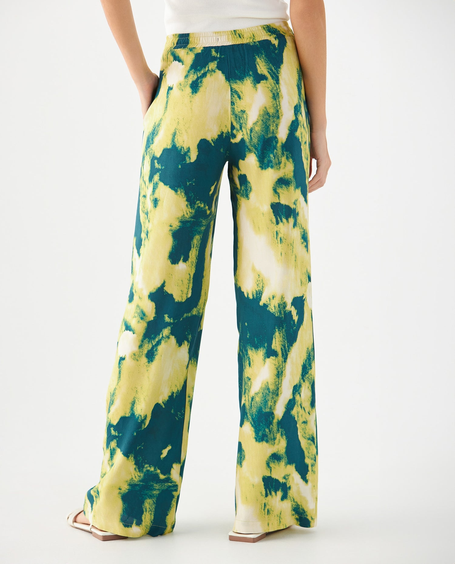 Pantalón con estampado overdye para mujer - Verde