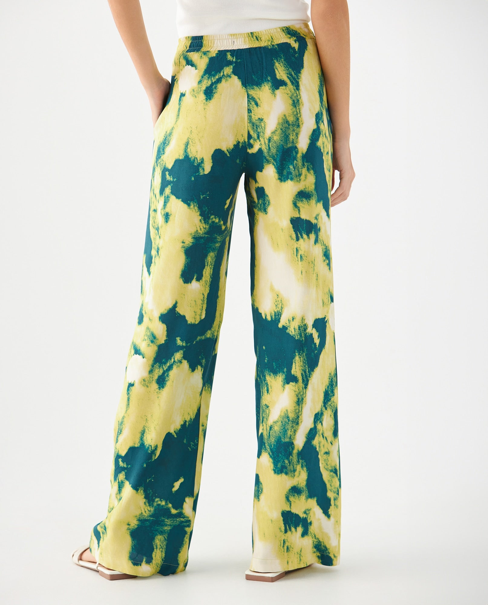 Pantalón con estampado overdye para mujer - Verde 34_439F032_VER194524_4