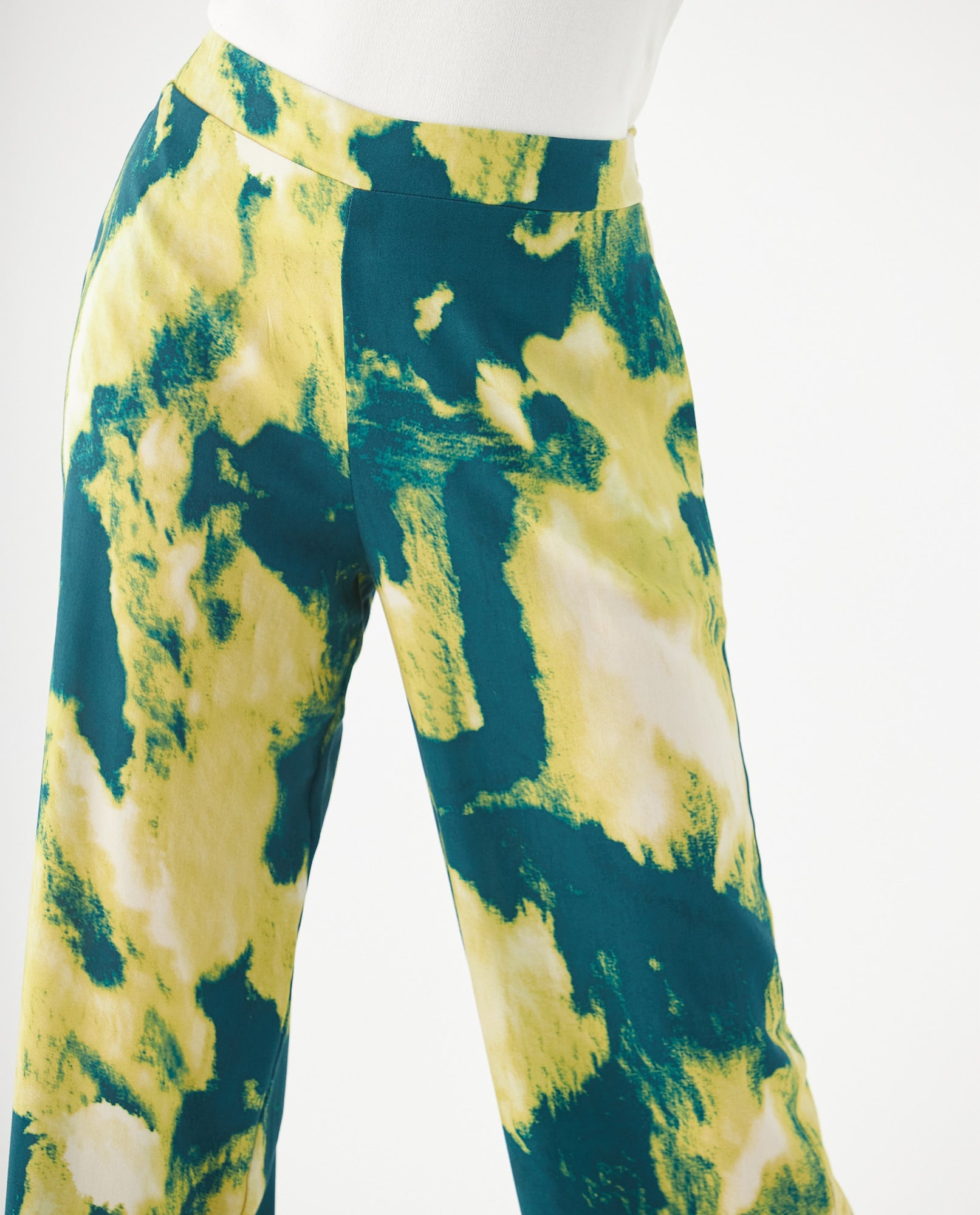 Pantalón con estampado overdye para mujer - Verde 34_439F032_VER194524_5